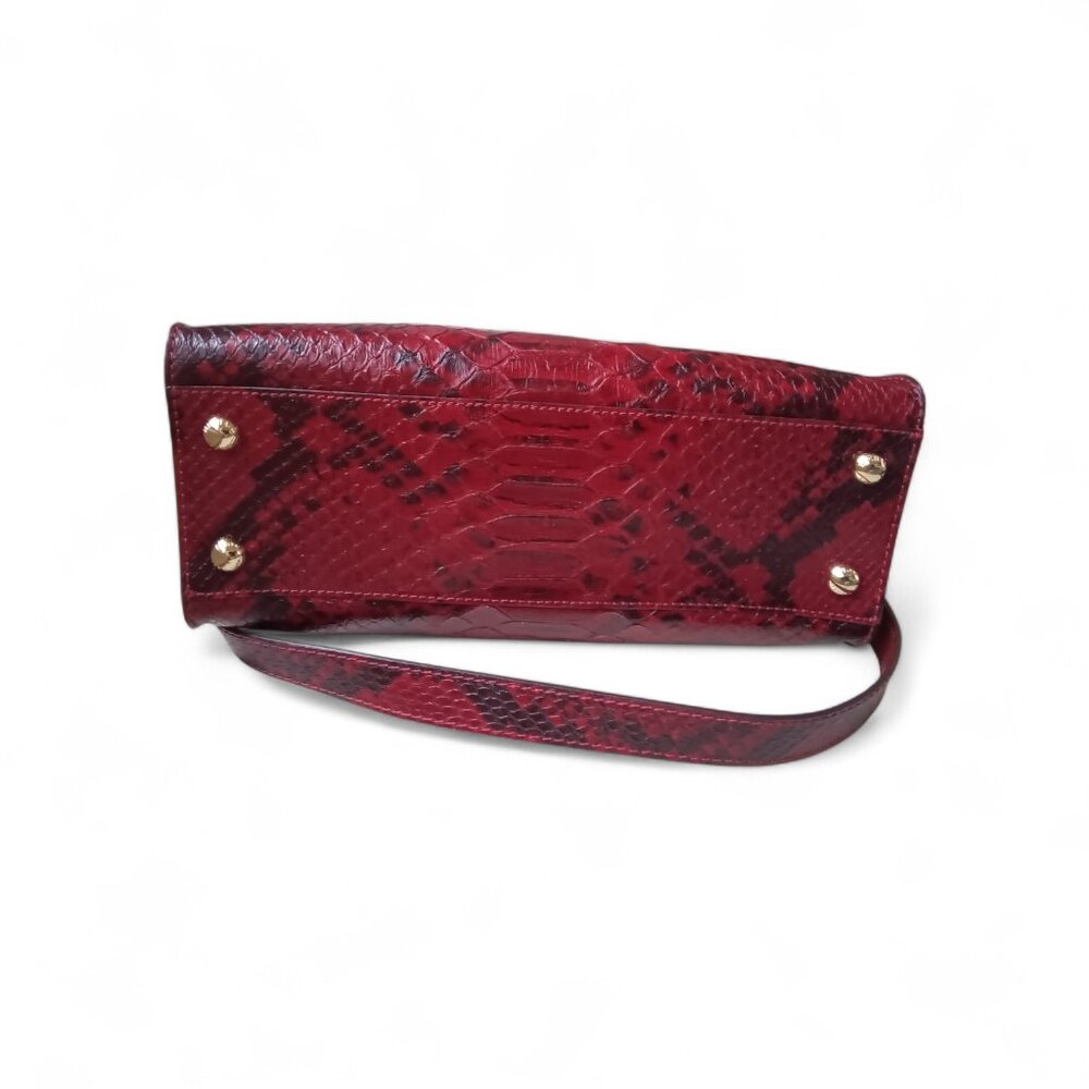 Michael Kors Hamilton Red Python Embossed Bag - image 4